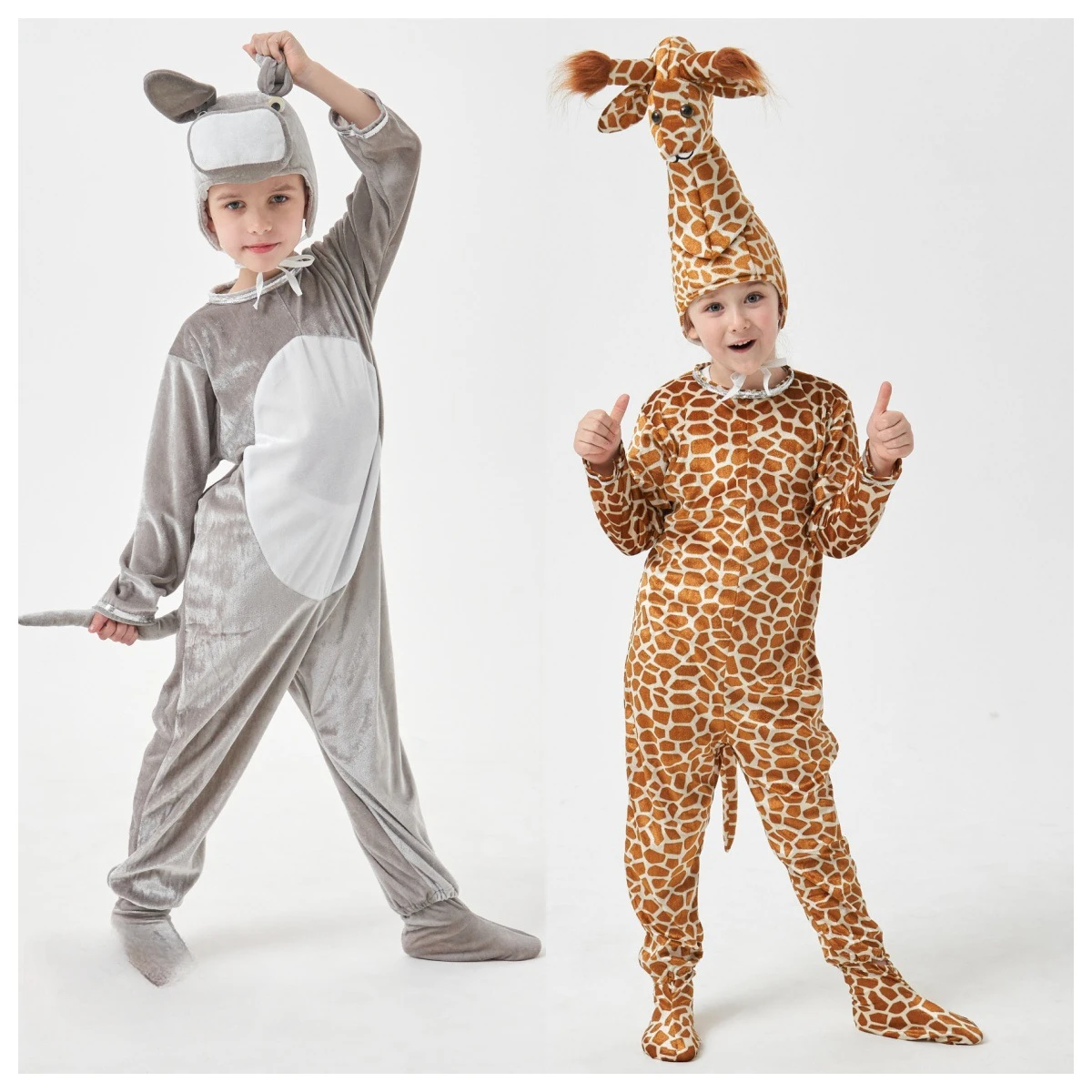 Boys and Girls Children Cosplay Giraffe Animals Performance Halloween Costume Donkey Animal Costume Stage Performance