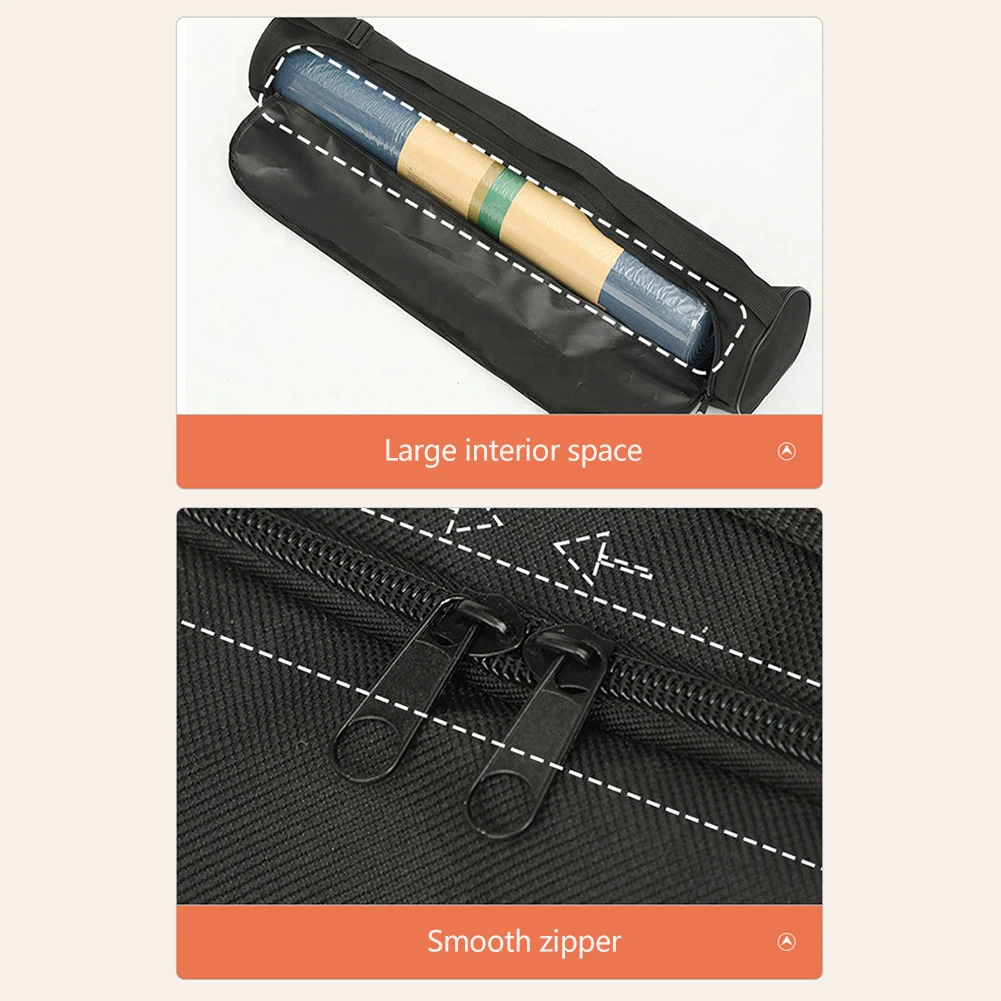 72x16CM 600D Oxford Mat Bag With Adjustable Shoulder Strap Large Capacity Foldable Storage Carrier For Outdoor Gym Fitness