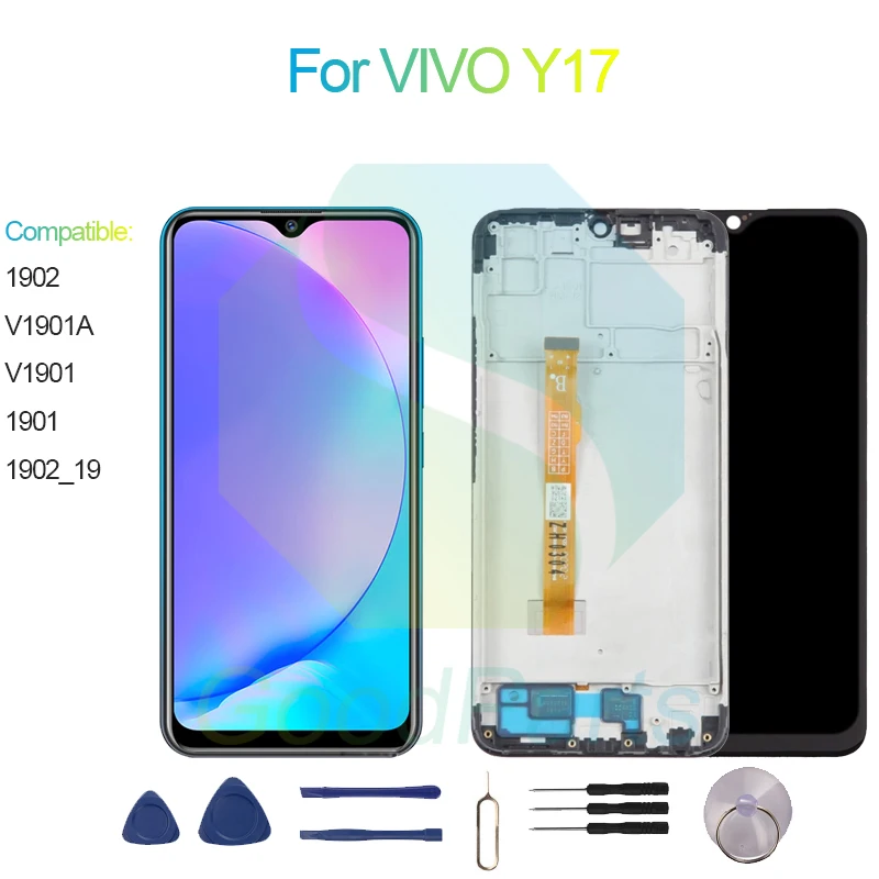 

For VIVO Y17 Screen Display Replacement 1544*720 V1901/1A,1901/2/2-19 For VIVO Y17 LCD Touch Digitizer