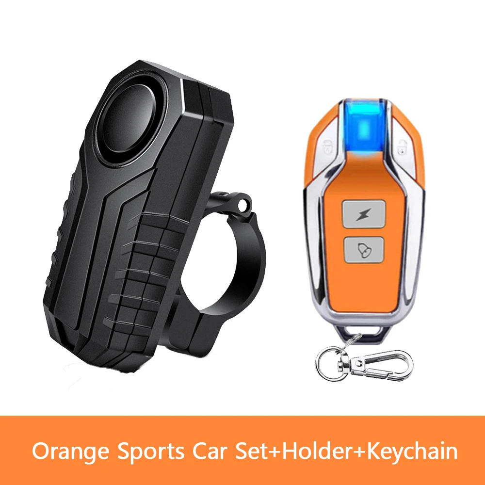 Motorcycle and Bicycle Anti-Theft Wireless Alarm System with Remote Control and Waterproof Design, 113dB Security Alert