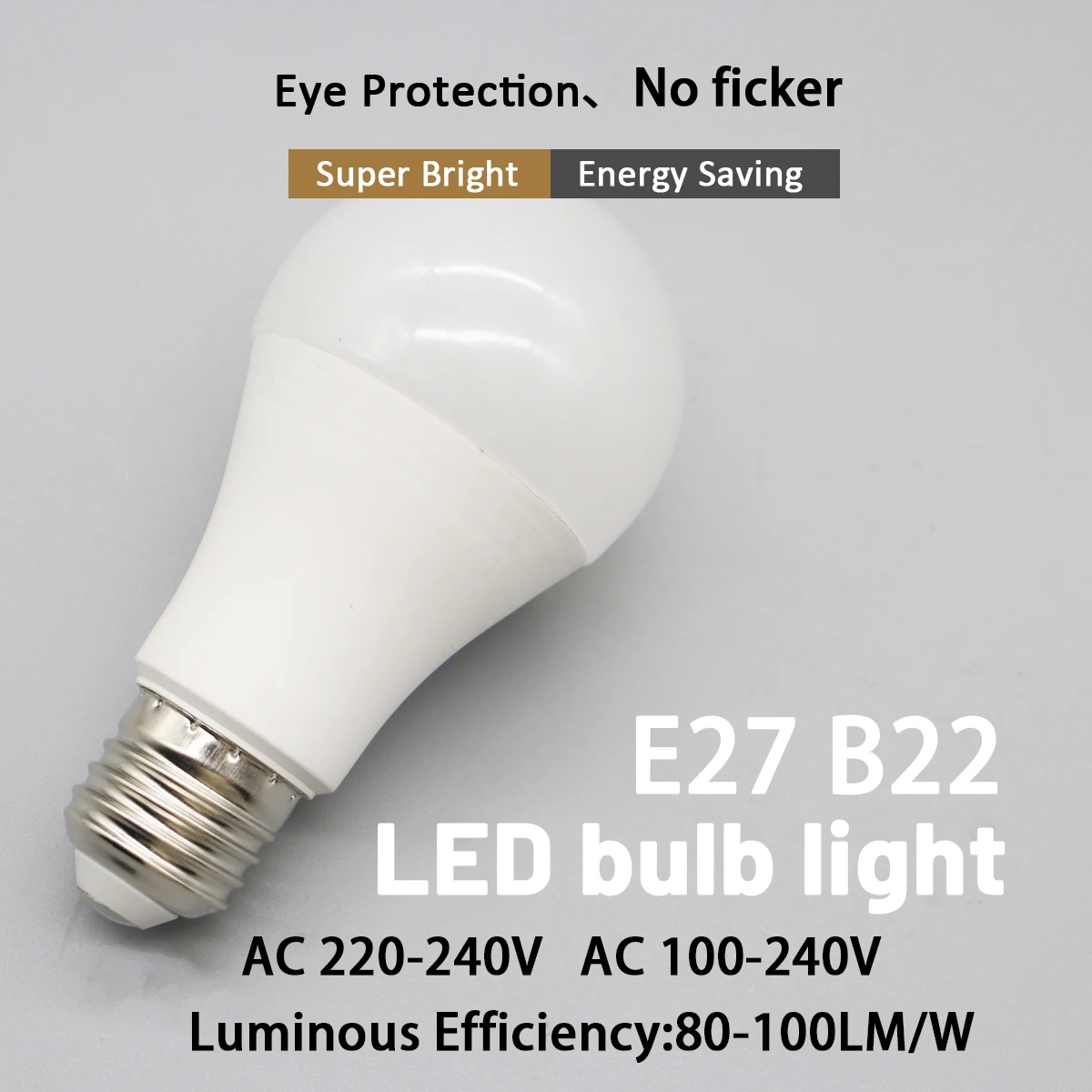 20PCS ไม่มีการสั่นไหว Bombilla 8 W-24 W หลอดไฟ LED AC 220V 110V หลอดไฟ A60 B22 E27 lampara สําหรับห้องนั่งเล่นสําหรับ Home 1