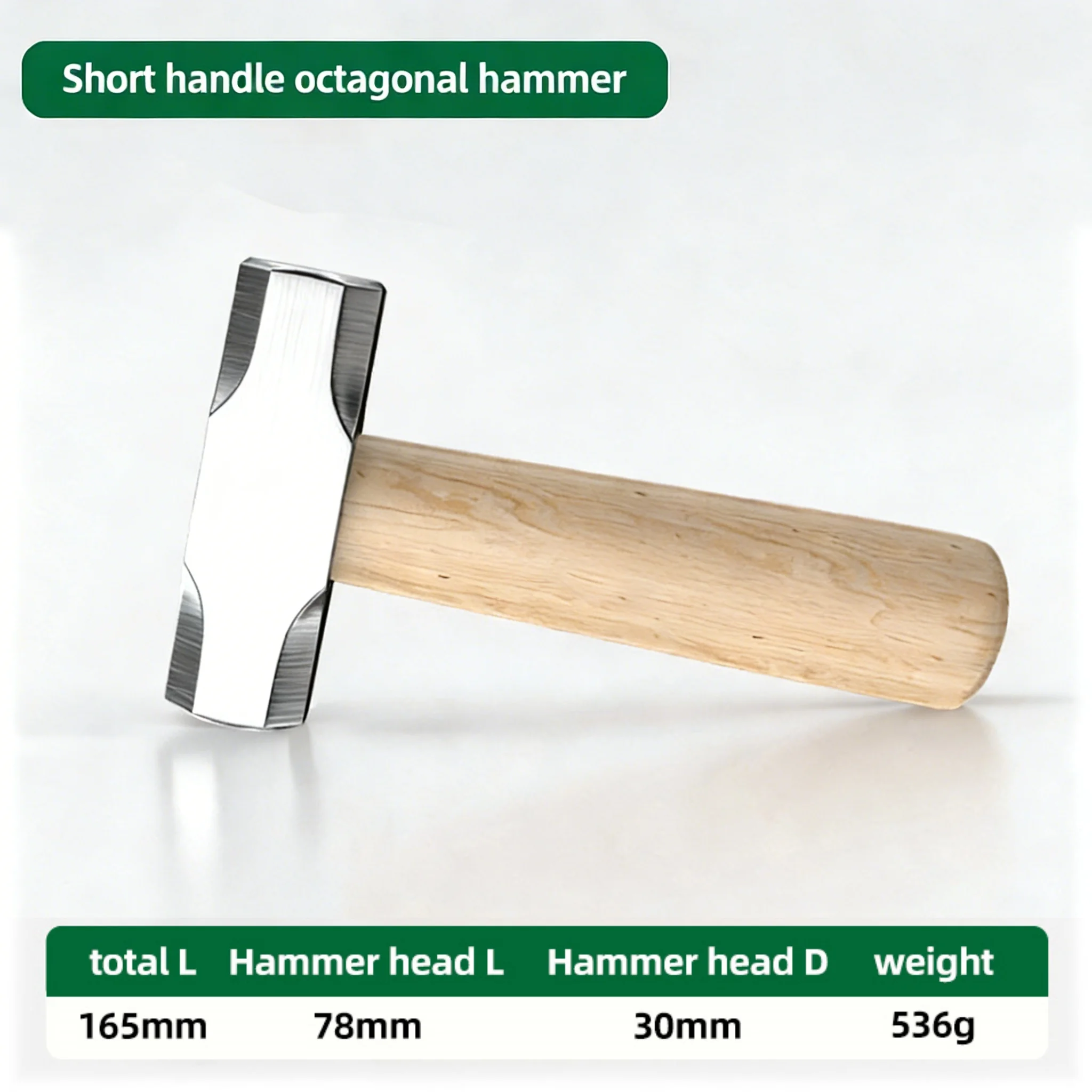 Compact High Carbon Steel Hammer with Solid Wood Handle - Small Manual Hardware Tool