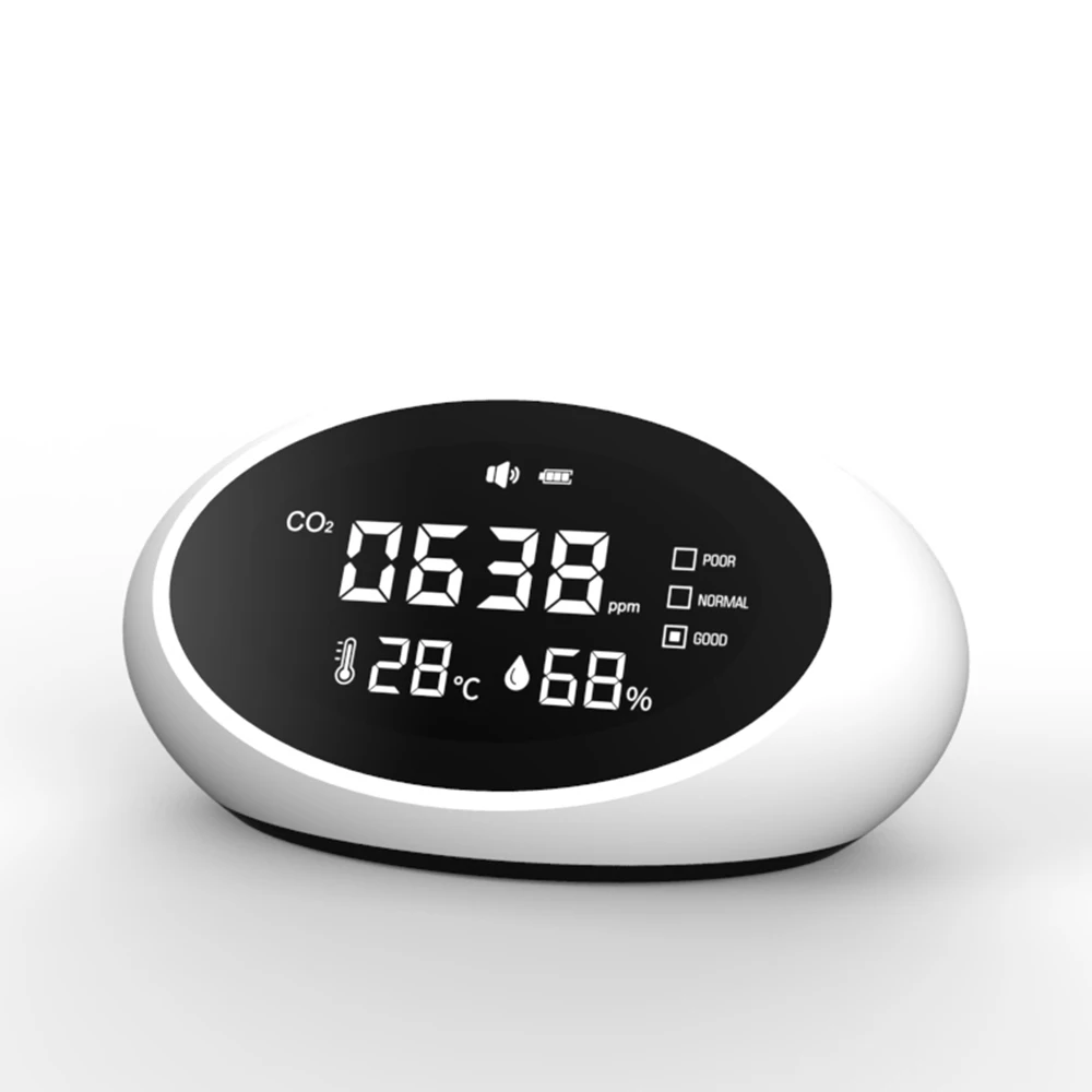 

Dienmern DM605C CO2 Quality Detector LED Display Temperature and Humidity Sensor Tester Air Monitor,with USB Charing Port