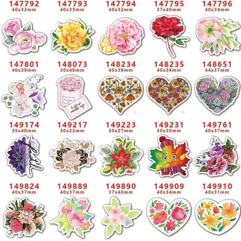 10pcs/lot Beautiful Flowers Acrylic Flatback Planar Resins Diy Gift