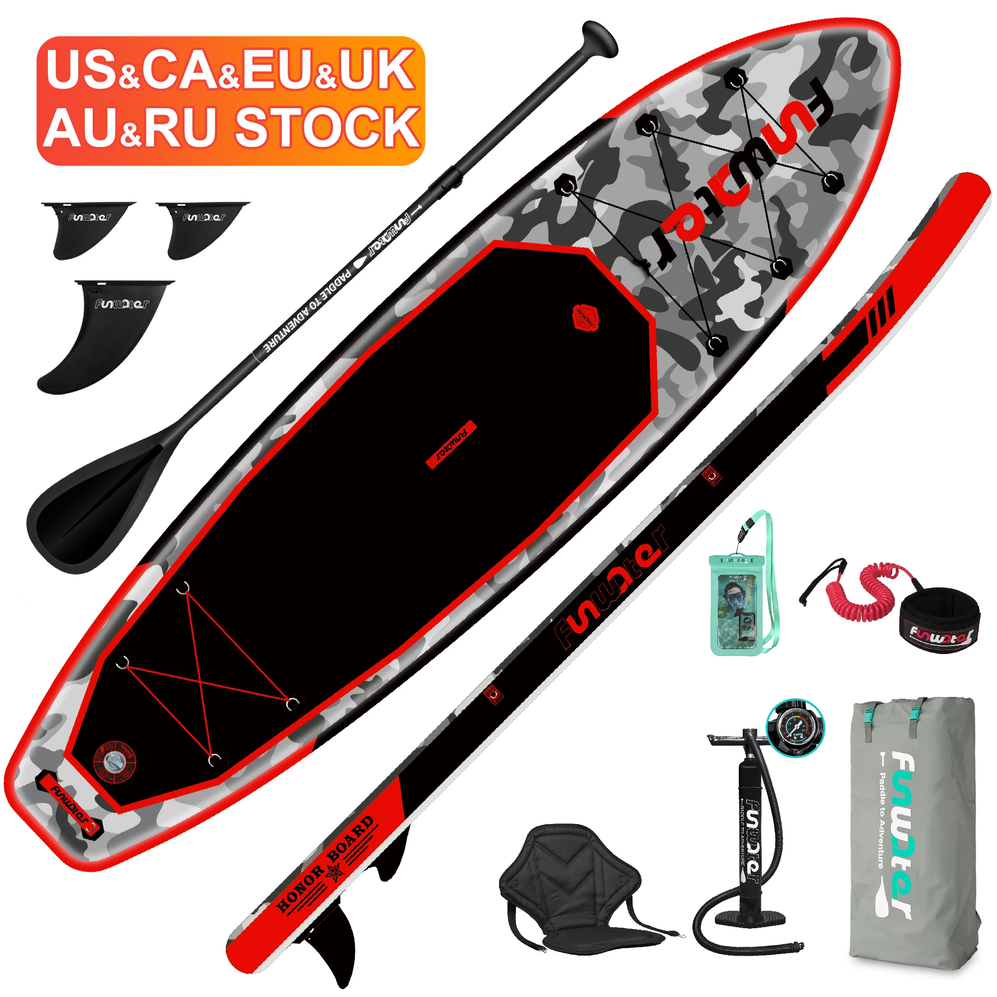 FUNWATER Dropshipping Factory OEM weihai sup inflatable fishing paddle board  sup board surf fishing kids supboard sub wakeboard - AliExpress