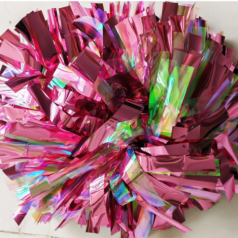 Metallic Cheerleader Pom Pom Pom, 1 Pc, 4 ", 6", 8"