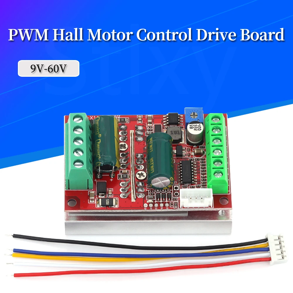 PWM 모터 드라이브 보드 BLDC 3상 DC 브러시리스 홀 모터 컨트롤러 DC 9-60V 12V 24V 48V 400W