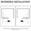 Pivot Tub Shower Door 34"×58", Folding Bathtub Shower Door with Tempered Glass Frameless Glass Shower Door Home Improvement 6