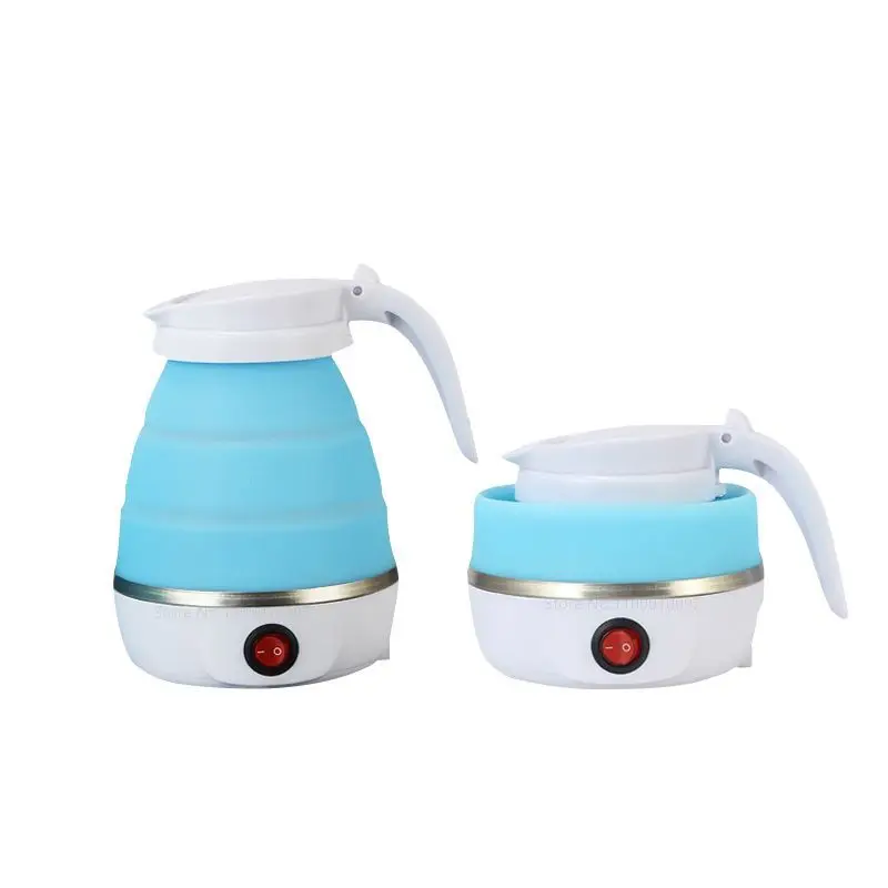 Folding Electric Kettle For Travel Silicone Foldable Water Kettles Compression Leak Proof Portable Mini Kettle 600ml Household 2
