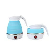 Folding Electric Kettle For Travel Silicone Foldable Water Kettles Compression Leak Proof Portable Mini Kettle 600ml Household 2