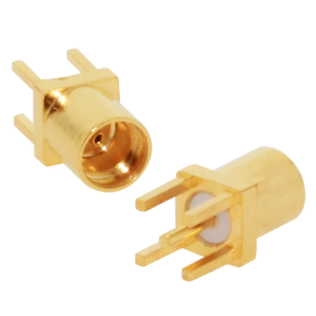 1pc MMCX  Female Jack RF Coax Convertor Adapter Connector  PCB Mount with Solder Post  Straight Goldplated New Wholesale