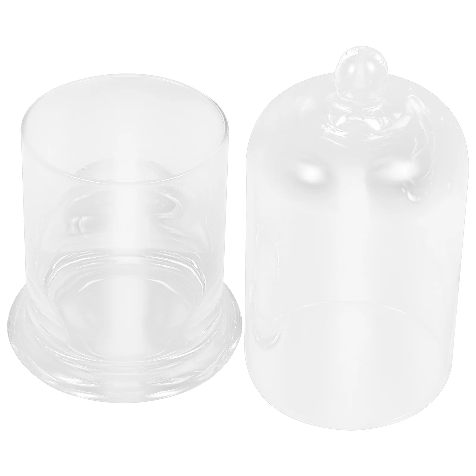 

Glass Cover Glass Aroma Cup Dust-Proof Cover Home Decor Candle With Cover Dry Flower Lipstick Glass Ornament Bell Cover