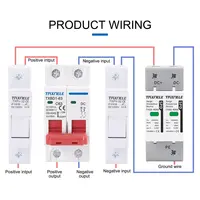 Mini disjoncteur solaire 2P DC 1000V, interrupteur de batterie 6A 10A 16A 20A 25A 32A 40A 50A 63A DC MCB pour système photovoltaïque PV 6