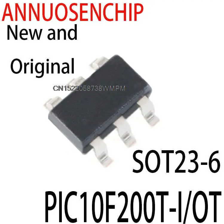 10PCS New and Original SOT-23-6 PIC10F200T-I PIC10F200 10F200 6-Pin, 8 ...