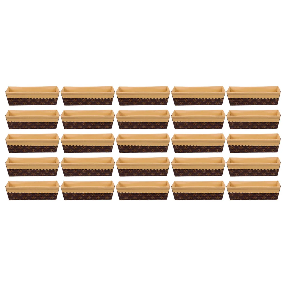 

25 Pcs Bread Tray Loaf Baking Pan Paper Pans for Small Cake Toast Cakes Disposable Mold