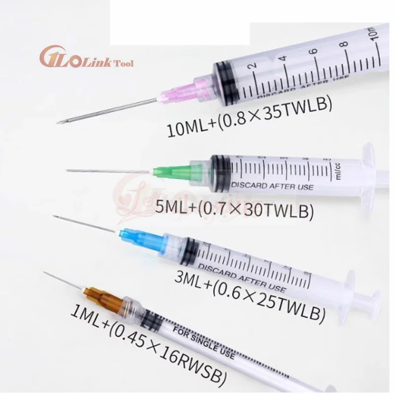 Luer Lock Syringes 1ML 3ml 5ml 10ml 20ml 30ml 50ml 100ml plastic syringe Nutrient Syringe Tools Sampler Measure Tool Parts 20pcs