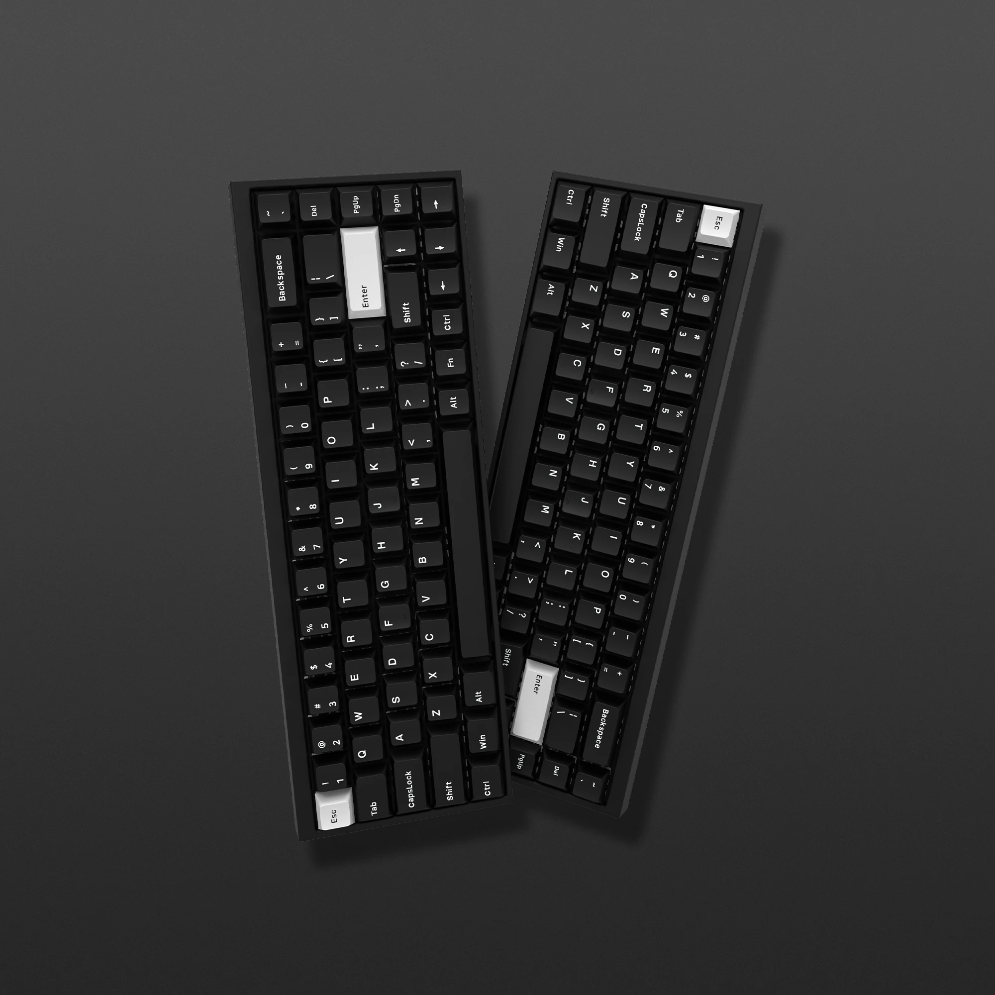 Wob Preto Pbt Keycaps Perfil Cereja Tiro Duplo Teclado Gamer Mecânica para Gk61 Anne Pro Switches Gateron mx 168 Chaves - Imagem 2