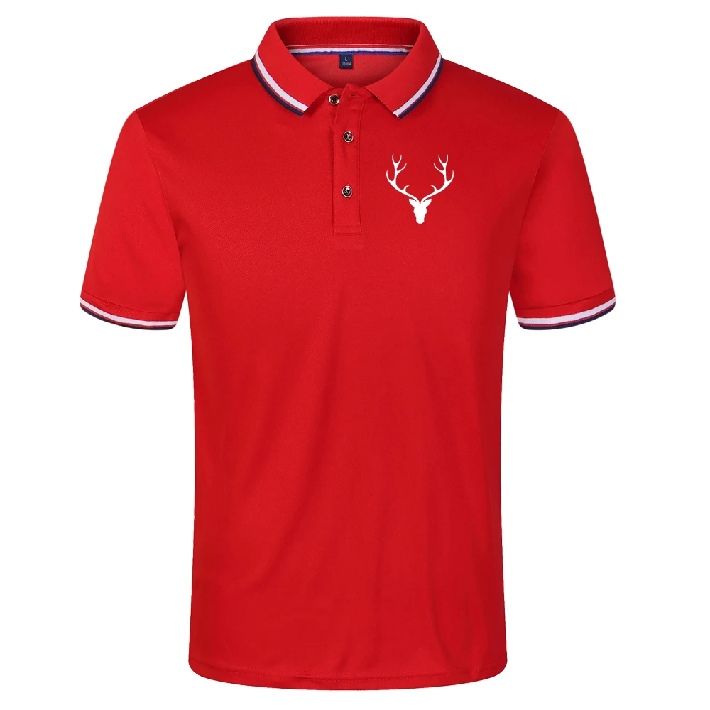 S1b02e8c17683413282628b56d37acf37H New Men's Summer Short Sleeve T-Shirt Casual Fashion Lapel Polo Comfortable Breathable Threaded Cuff Top