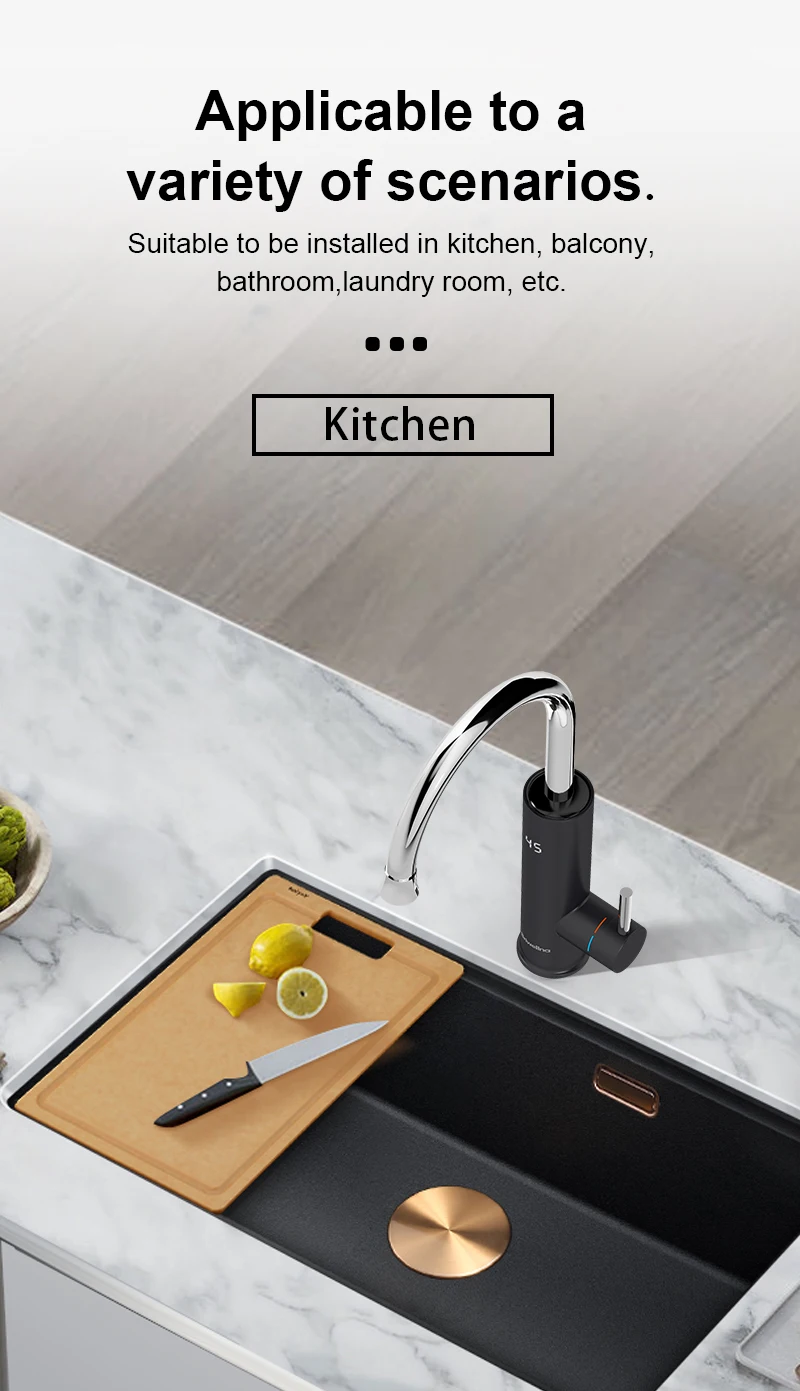 cozinha 2 em 1 swivel aquecimento misturador