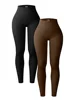 Seamless Sports Fitness Legging Autumn and Winter Women's Solid Color Thread Elastic Sports Fitness Pants High Waist Lifting Hip 2