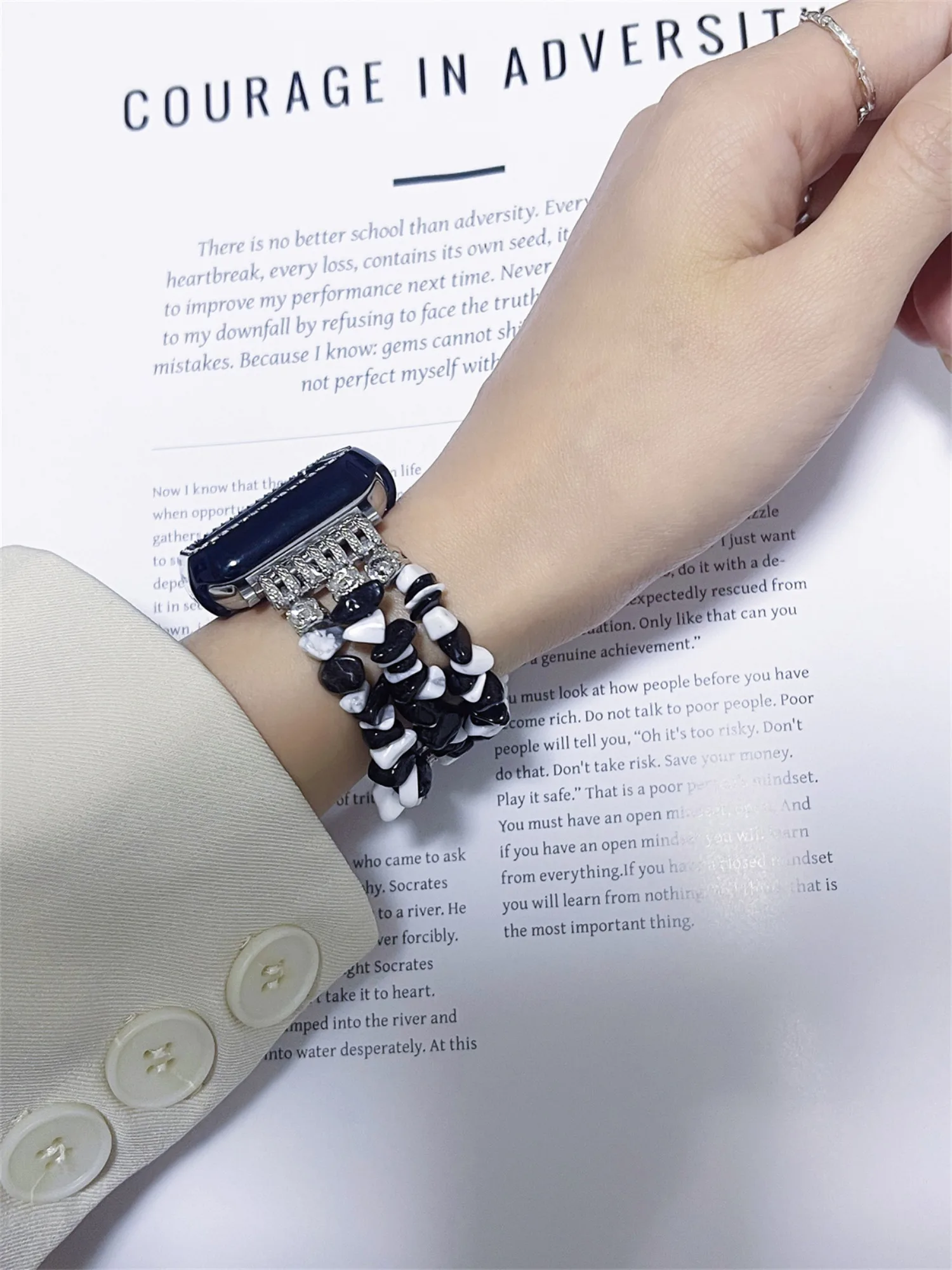 Bracelet de montre à bijoux pour iWatch Ultra 2 Se 9/8/7/6 Bracelet de montre tendance 42/44/45/49 mm 38/40/41 mm_voghion.com