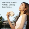 Vissko 2024 New 1800mAh Handheld Mini Fan Multifunction Neck Hanging Fans 5 Speed USB Rechargeable Fan with Display Screen 4