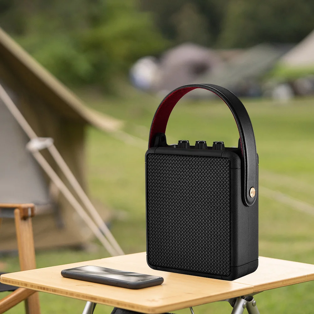 Soft Silicone Speaker Case Cover Adjustable Strap Wireless Speaker Carrying Case Shockproof Dustproof for Marshall Stockwell II