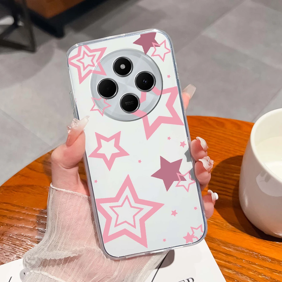 Cute Healing Pattern Clear Soft TPU Silicone Shockproof Phone Case