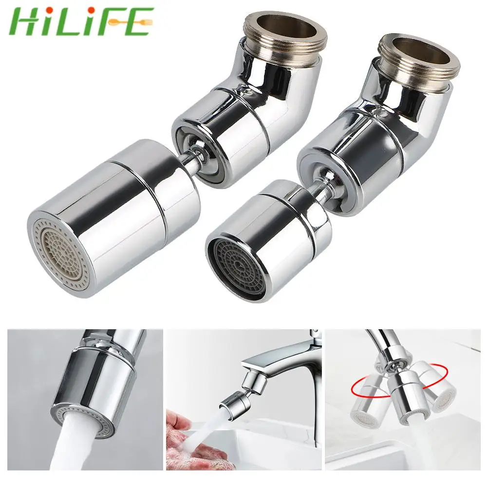 

HILIFE Water Saving Faucet Sprinkler Aerator Connector Shower Adjustable Water Filter Tap Swivel Head Sprayer 360° Rotatable