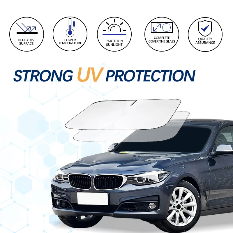 Pare-Soleil Pliant Anti-UV Pour BMW 3 Series GT F34 (2000-2024) - Protection Réfléchissante Pour Habitacle
