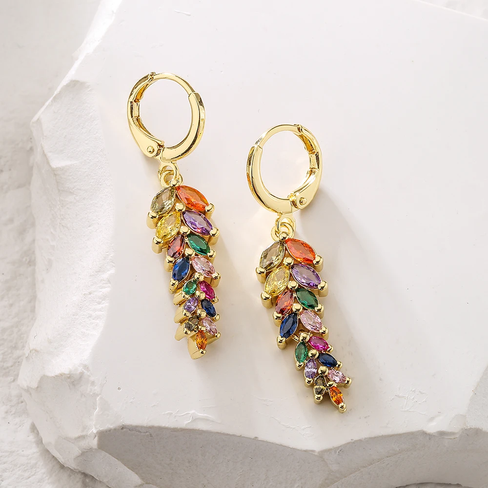 nicoloDavid Olive Accessories 花柄スタッズ Swarovski Idyllia Bracelet Mixed Cuts Clover Green Gold-Tone