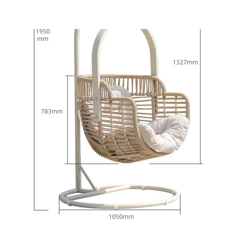 Balcony Cushion Hanging Chair Basket Double Adults Floor Swing Chair Base Comfortable Silla Jardin Exterior Home Decoration