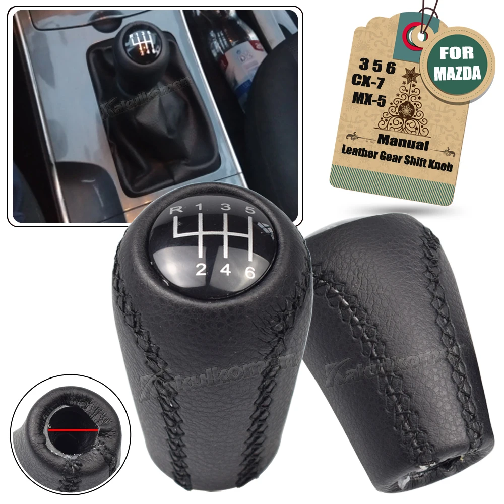 Couro 5 6 Velocidade Botão do Deslocamento da Engrenagem do Carro