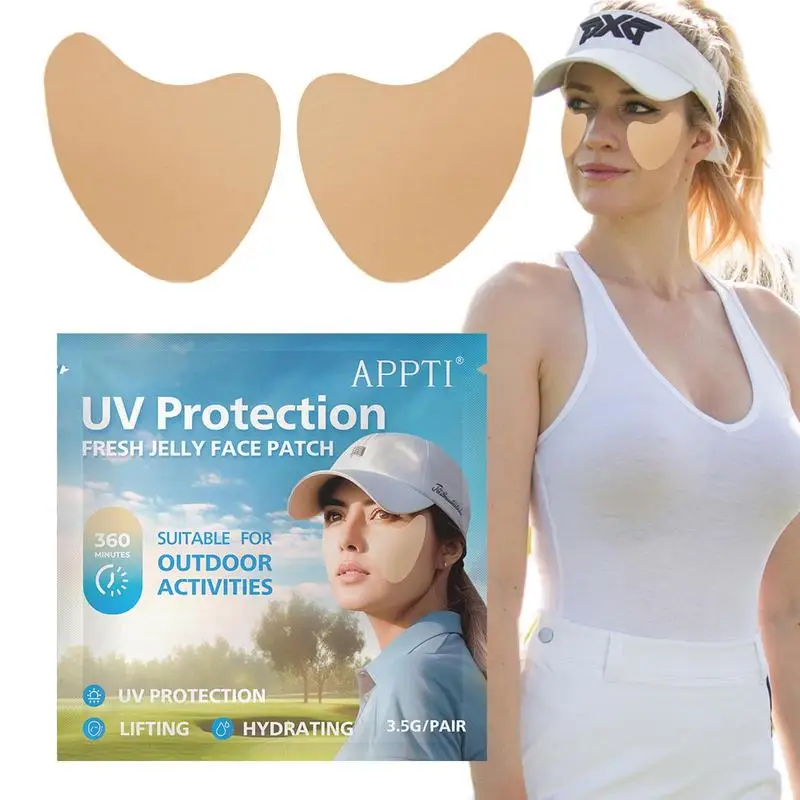 5pcsUVFacePatchGolfSunProtectionForOutdoorActivitiesStickers