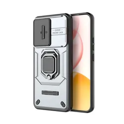 Durable Slide Camera Protector Shield Phone Case for HONOR 400 (Gray)