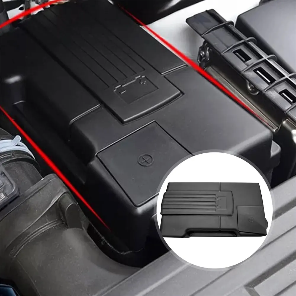 

1Pc Car Engine Battery Dust Cover Negative Electrode Protective Cover for Skoda Kodiaq Octavia 5E A7 for VW Tiguan 2016-2021