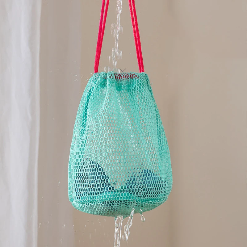 1pc Nylon Mesh Drawstring Storage Pouch Bag Multi Purpose Travel & Outdoor Activity Pouch For Digital Products Makeup Bag