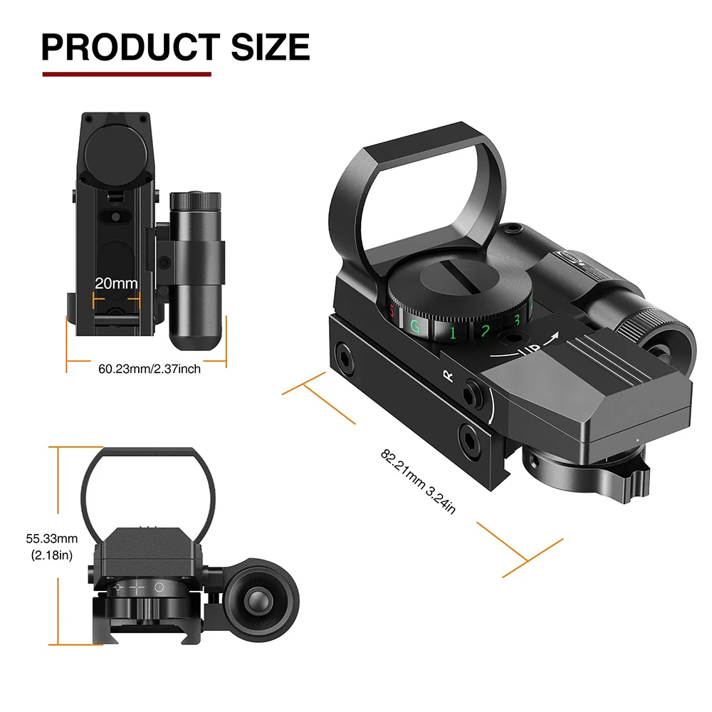 Huntiger Tactique Mini Pistolet Laser Réglable Red Dot Sight Compact Fit Rail Mount 20mm Chasse Scopes Airsoft Lunettes de Visée Huntiger Tactique Mini Pistolet Laser Réglable Red Dot Sight Compact Fit Rail Mount 20mm Chasse Scopes Airsoft Lunettes de Visée