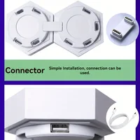 1pc Touch Sensitive Night RGB Lighting, Geometric Module DIY Assembly Night Light,For Living Room, Bedrooms, DIY Lovers 6