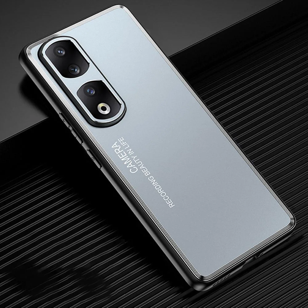 Matte Metal & Silicone Shockproof Bumper Case - Durable Hard Cover