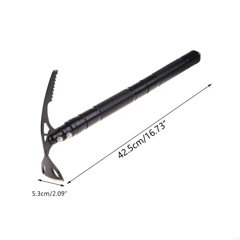 2.09x13.38inch Black Tool Camping Pick Trowel Multi-function Pick Double-headed