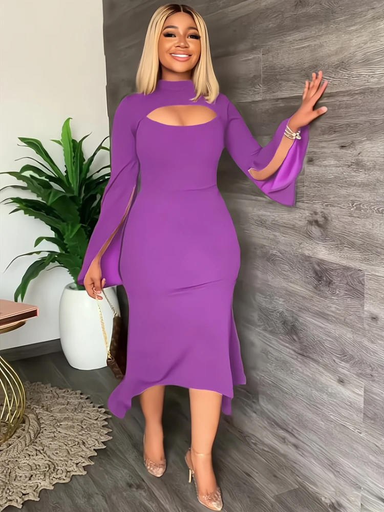 ladies purple dresses