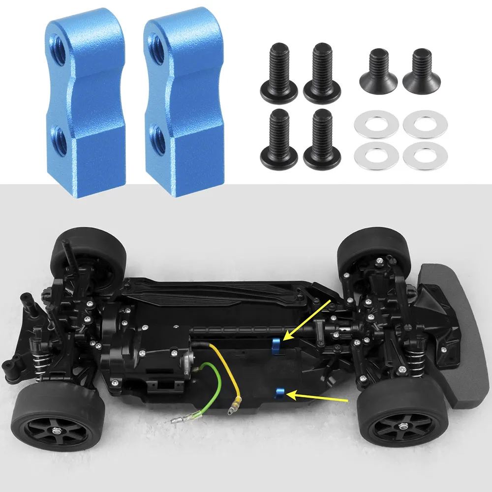 AXSPEED Aluminiumlegierung Servohalterung für Tamiya TT02 1/10 RC Drift Car Upgrade Teile Zubehör – Detail 22