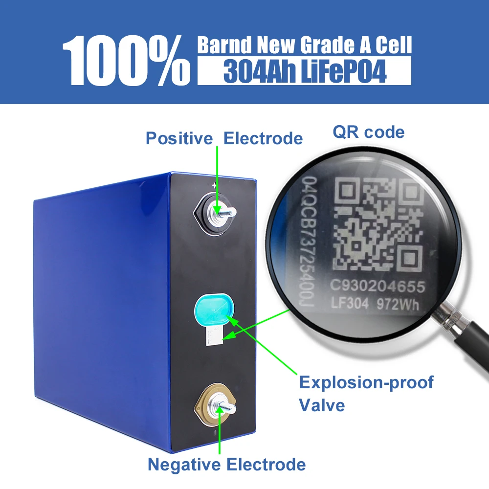 

HAKADI 3.2V 302Ah 304Ah Lifepo4 lithium batteries Rechargeable batteries DIY 12v 24v 36v for Eletric Scooters Boat Motor Tools