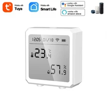 

Smart Temperature & Humidity Sensor Indoor WiFi Tuya Hygrothermograph Detector Intelligent Linkage APP Voice Control Google Home