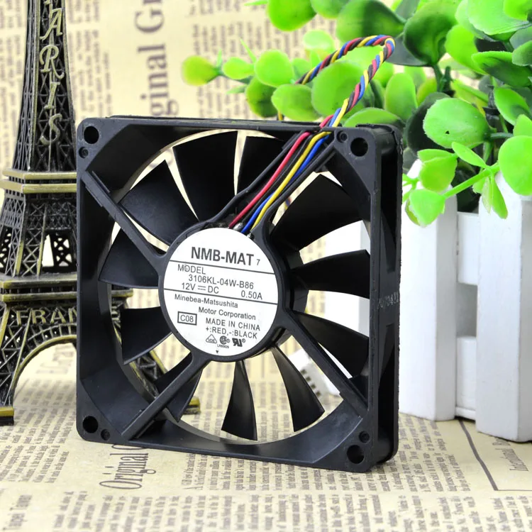 3106KL-04W-B86 8015 12V 0.50A 8CM PWM вентилятор