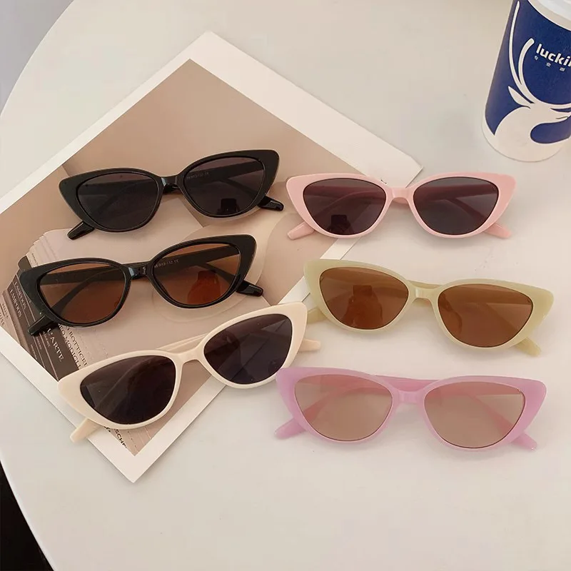 

Солнцезащитные очки в стиле ретро кошачий глаз, женские солнцезащитные очки для женщин, маленькие очки в оправе, для путешествий, вождения, для улицы, с защитой UV400