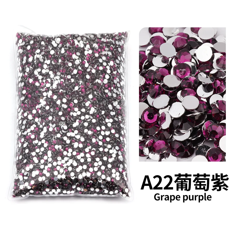 Variety Pack of Small Resin Rhinestones for Nail Art and DIY Crafts - Bulk Wholesale Flat Back Crystals