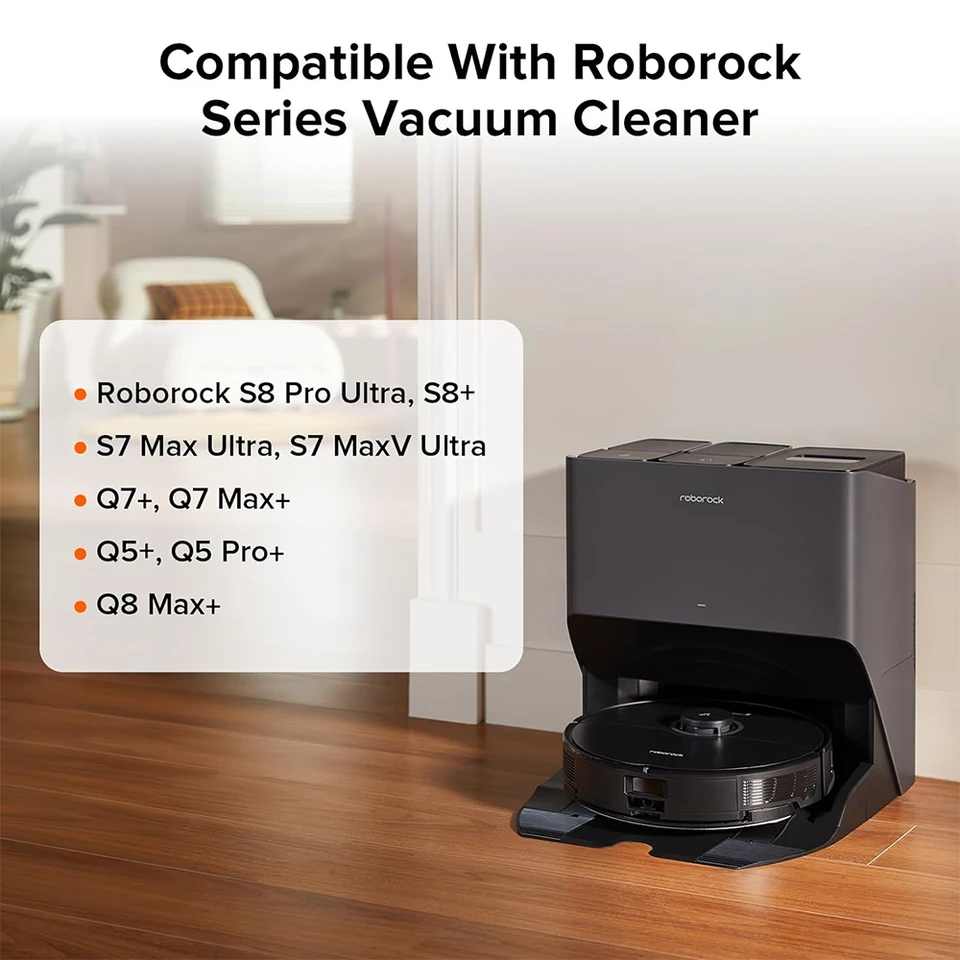 16 Pack Vacuum Dust Bags For Roborock S8/S7/Q Series Robot Vacuums - 3.6L Large Capacity, Multi-Layer Filtration, Compatible With Auto Empty Stations - View #9
