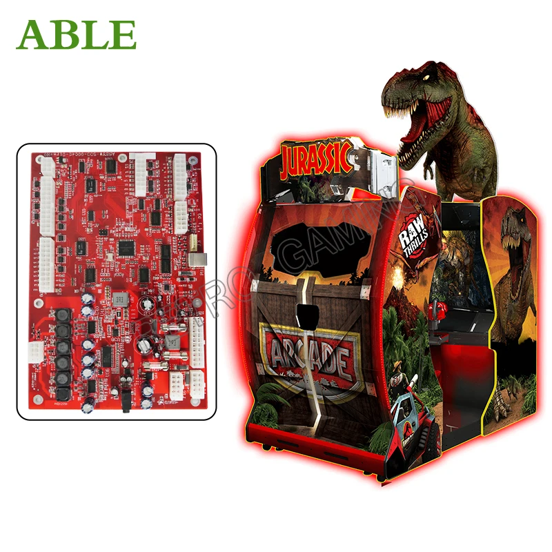쥬라기 Aracade Park Trans Arcade Formes 아케이드 슈팅 게임 IO 보드 아케이드 슈팅 시뮬레이션 머신